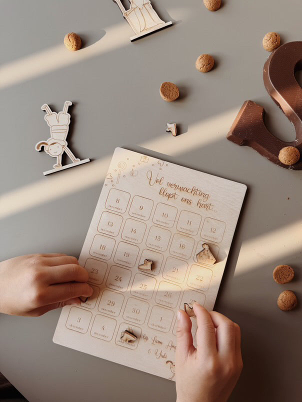 Houten Aftelkalender sinterklaas