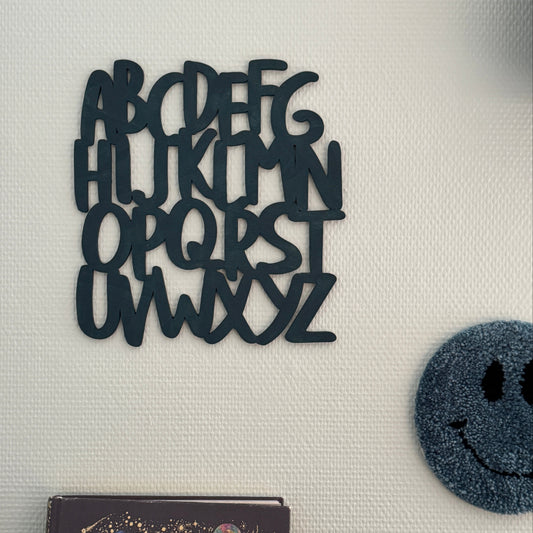 Houten Alfabet - Sierlijk Lettertype