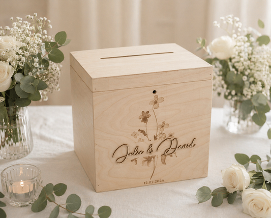 Houten Enveloppenkist voor de Mooiste Dag – Hout met Gravure en Slot