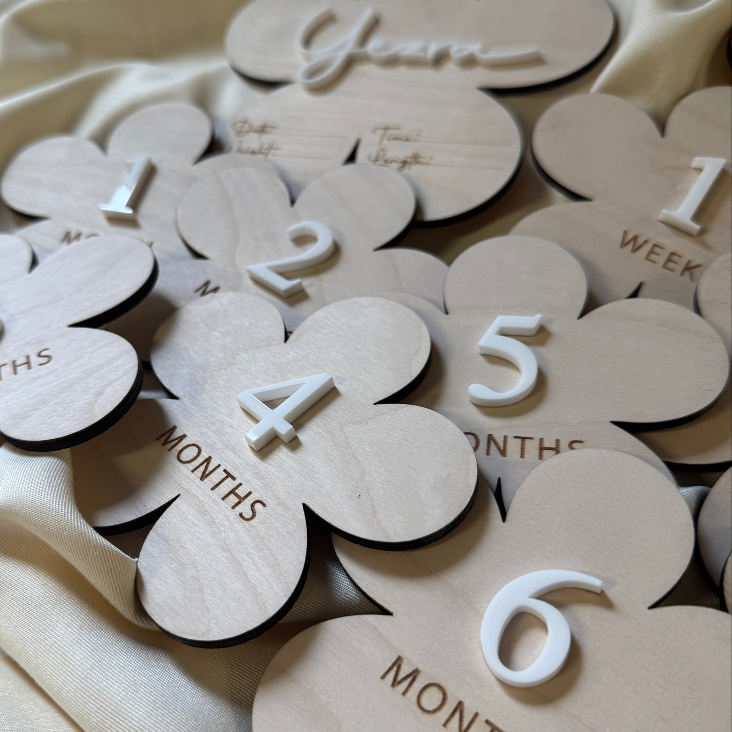 Houten Mijlpaalbordjes Baby