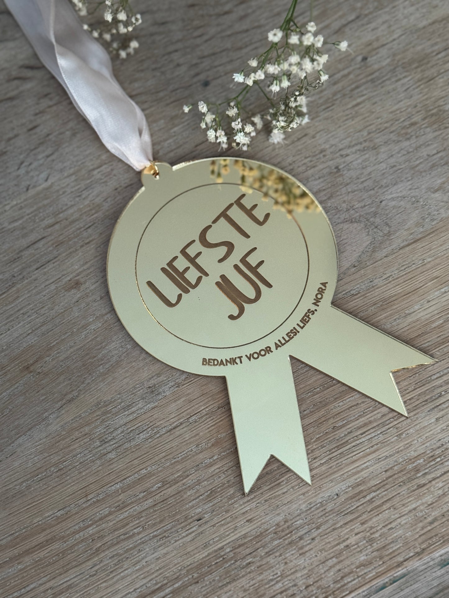 Gouden Medaille Super Meester / Liefste Juf