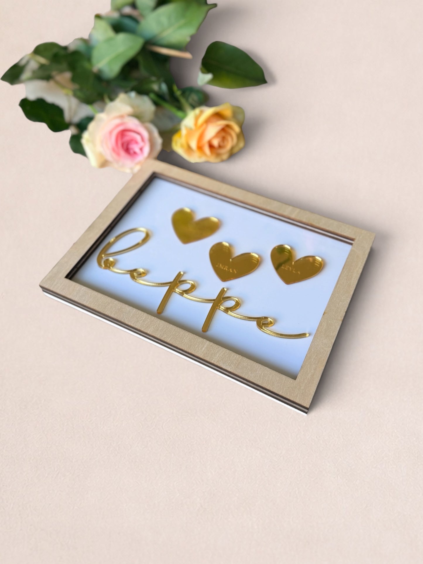 Gepersonaliseerd Familiebord met Namen | Luxe Wanddecoratie