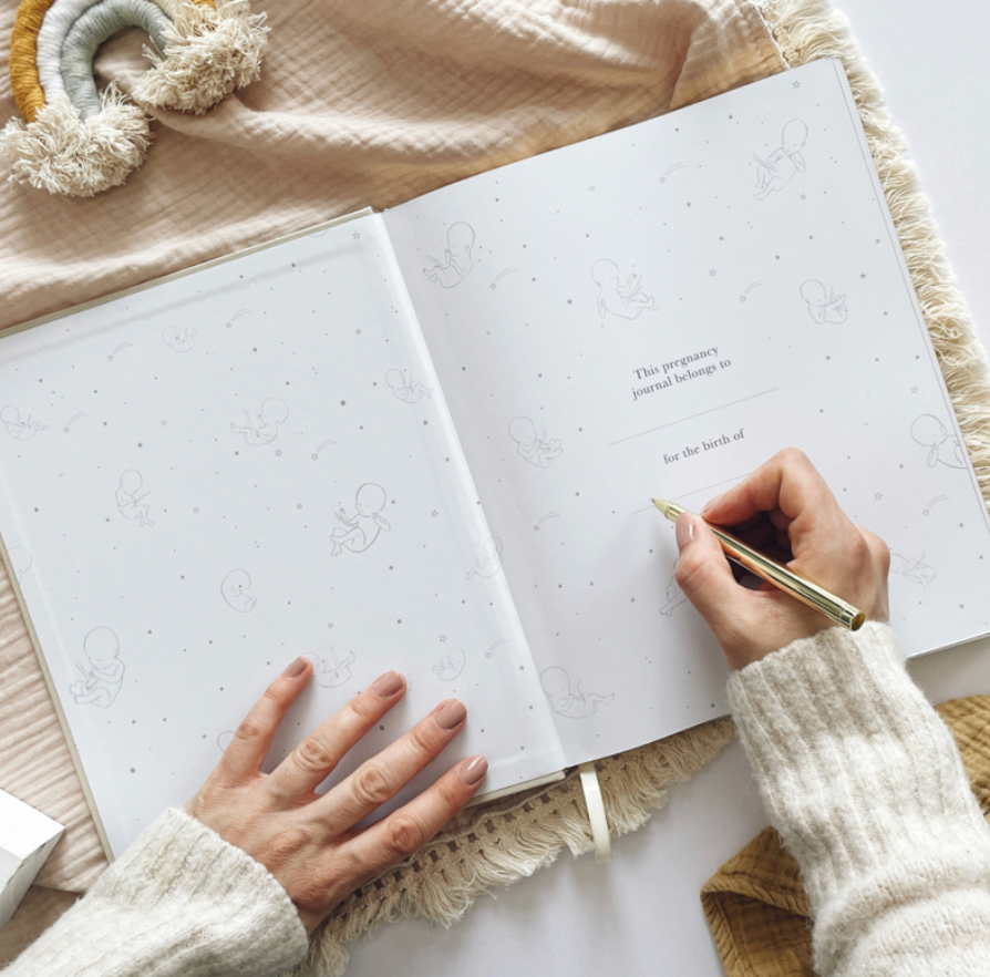 Invulboek My Pregnancy Journal Pearl | Blush and Gold
