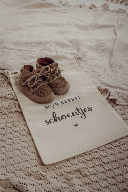 Mijn eerste schoentjes canvas bewaarzakjes