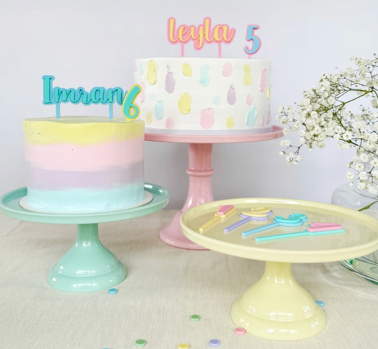 Pastel Taarttopper met Naam