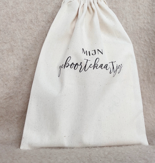 Canvas Bewaarzak – Mijn Geboortekaartjes