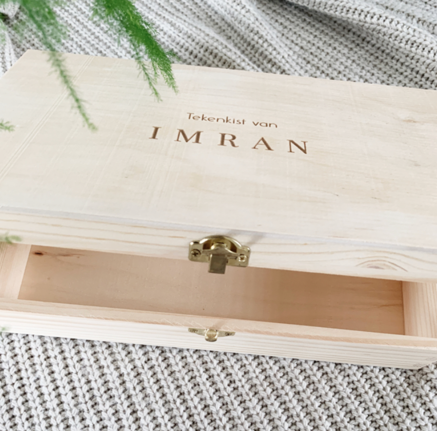 Houten Tekenkist met Naam