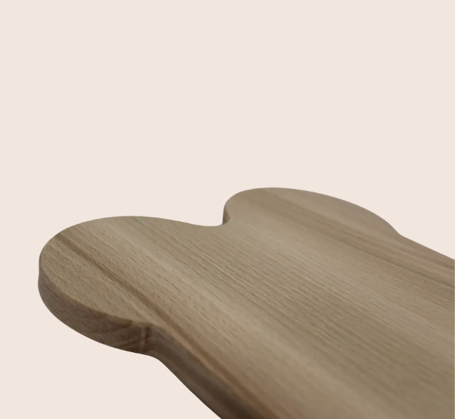 Beukenhouten Snij- en Ontbijtplank in Boterhamvorm – Met Gravure