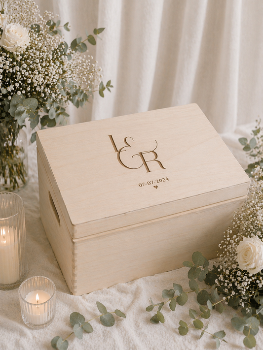 Houten Memorybox voor de Bruiloft – Bewaar jullie mooiste dag voor altijd