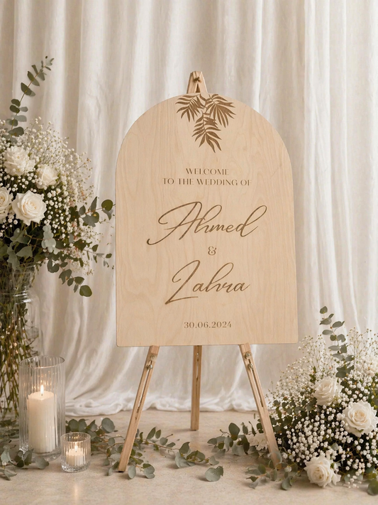 Welkomstbord Bruiloft – Hout & Geheel op Maat Gemaakt