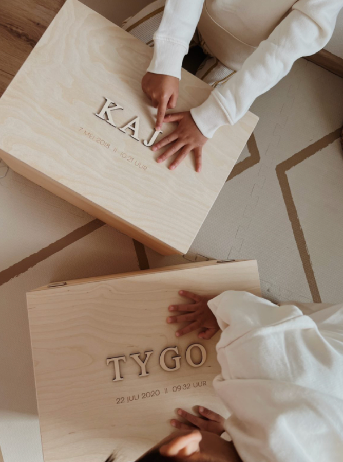 Memorybox 3D Naam | Minimalistisch