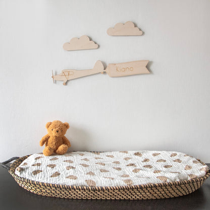 Muurdecoratie Houten Vliegtuigje met Naam