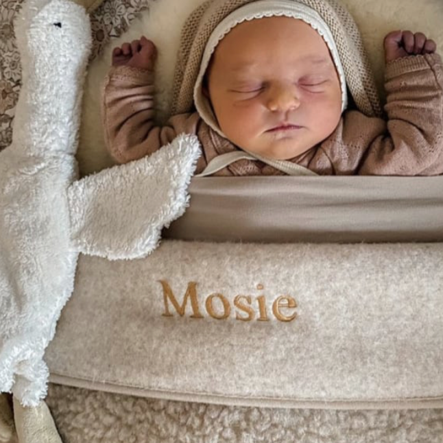 Beige Wollen Deken Met Naam