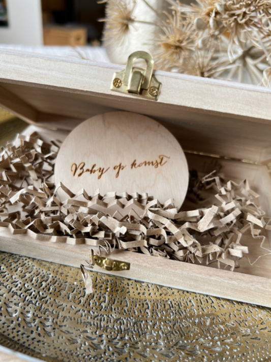 Bewaardoosje Rechthoek met Hartje & Aankondiging