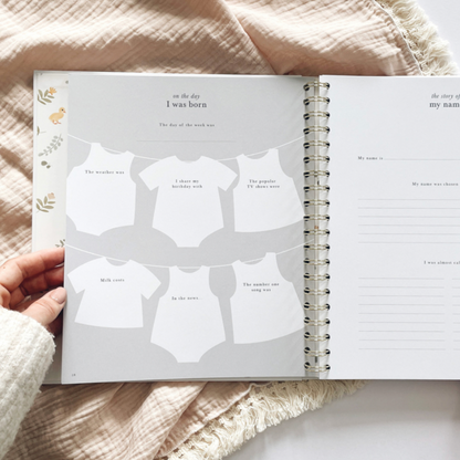 Invulboek My Babybook Animals met Cadeaubox | Blush and Gold
