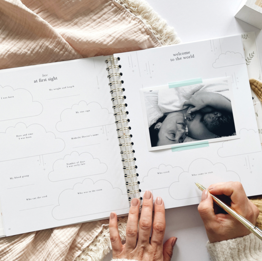 Invulboek My Babybook Animals met Cadeaubox | Blush and Gold