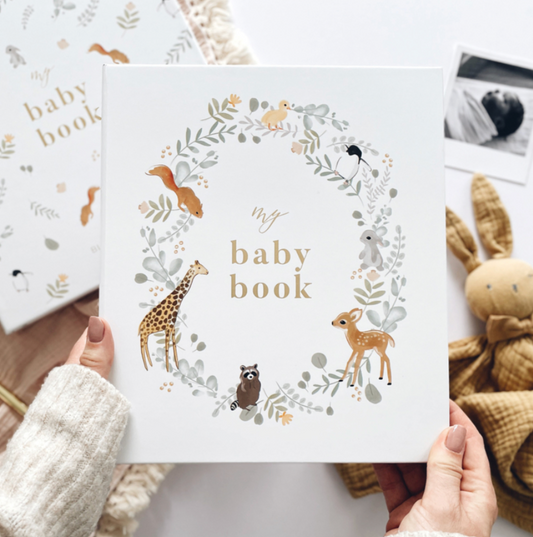 Invulboek My Babybook Animals met Cadeaubox | Blush and Gold