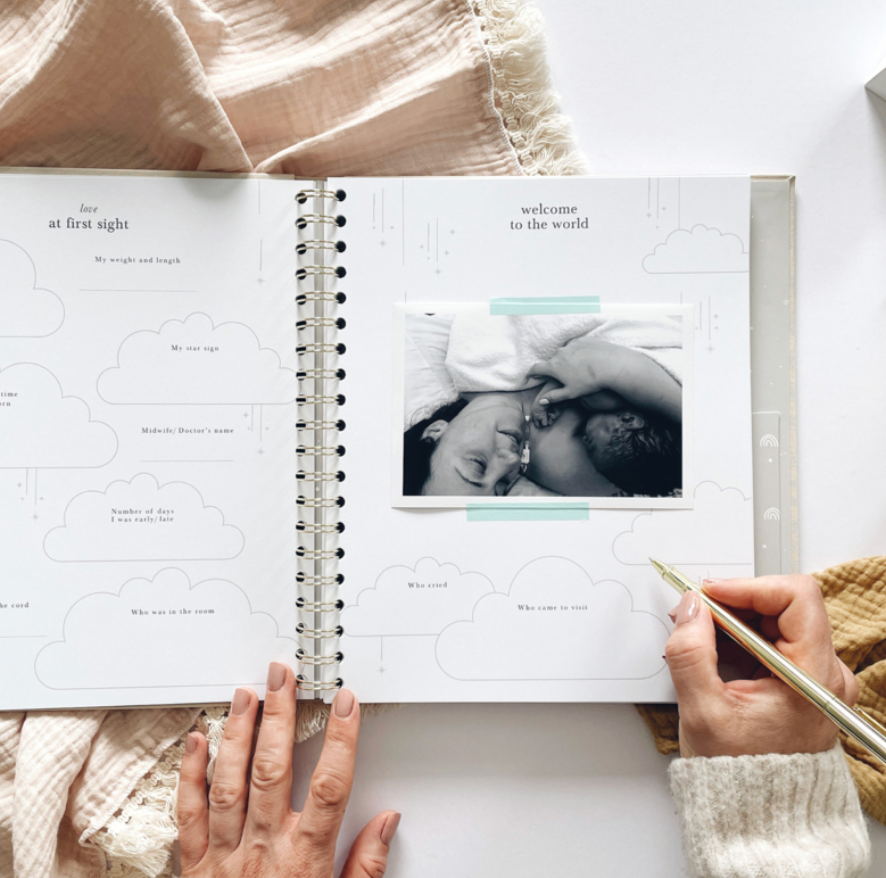 Invulboek My Babybook Misty met Cadeaubox | Blush and Gold