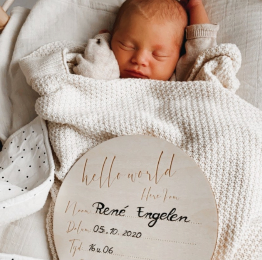 Geboortebordje Invulbordje
