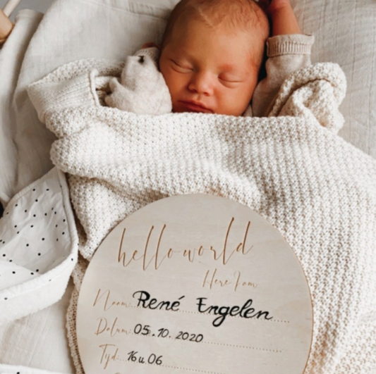 Geboortebordje Invulbordje