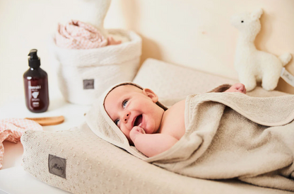 Gepersonaliseerde Badcape Nougat – 75x75 of 100x100 cm – Met Naam