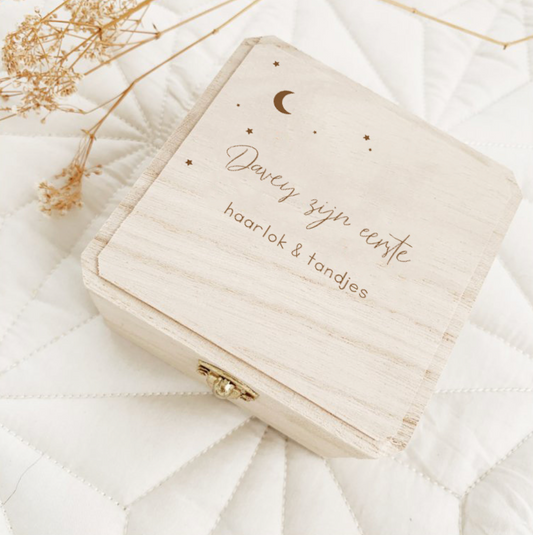 Bewaardoosje Eerste Haarlok & Tandjes Sterrennacht