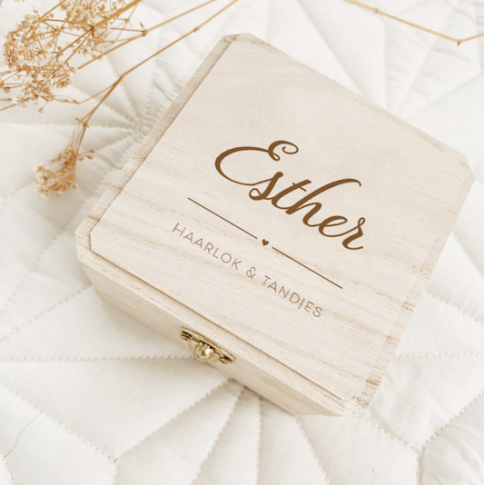 Bewaardoosje Eerste haarlok en tandjes Sierlijk