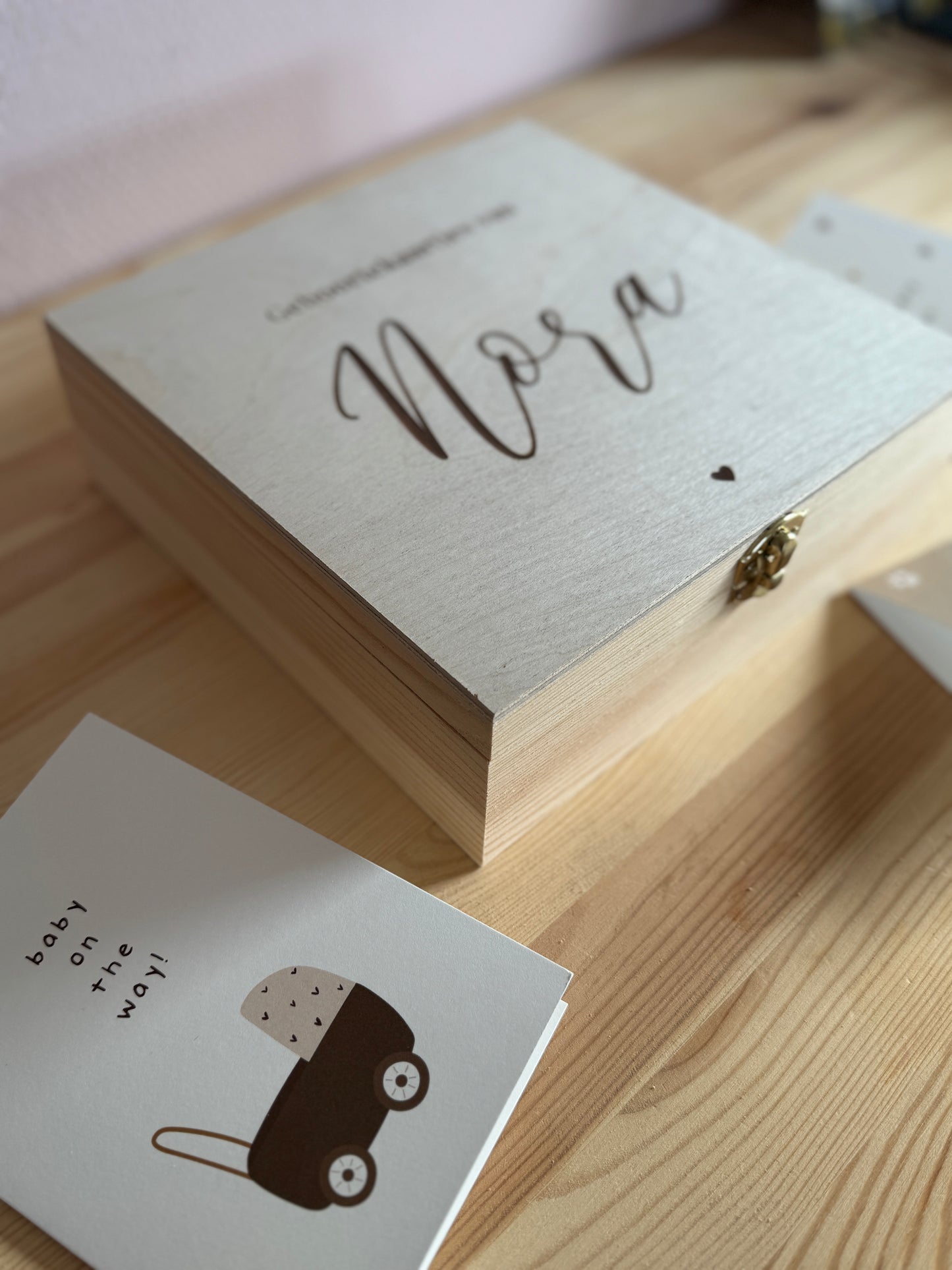 Houten Bewaarkistje Geboortekaartjes & Meer