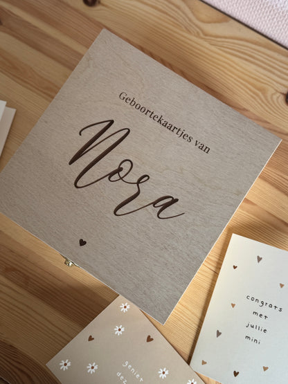 Bewaarkistje Vierkant Kaartjes