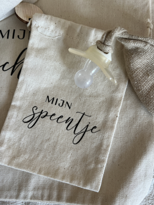 Mijn Speentje Canvas Bewaarzakje