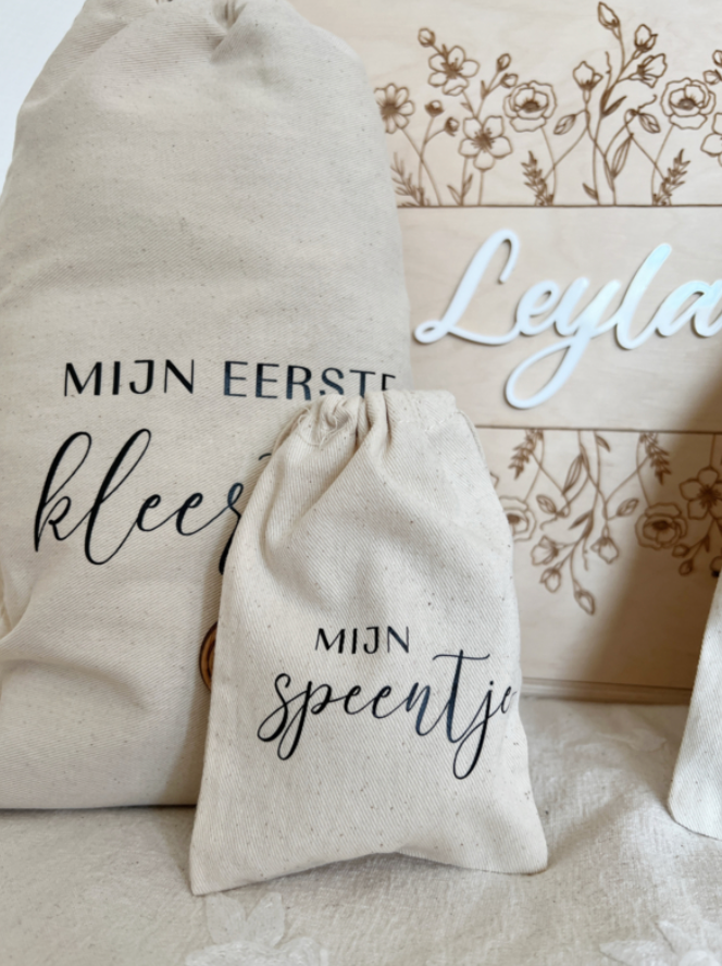 Canvas Bewaarzakje Speen