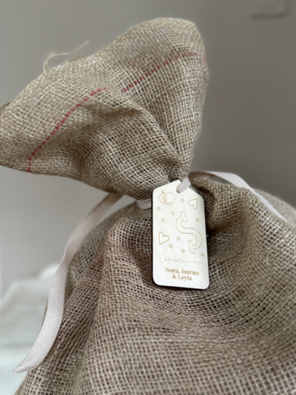 Houten Cadeaulabels Pakjesavond Gegraveerd met Naam