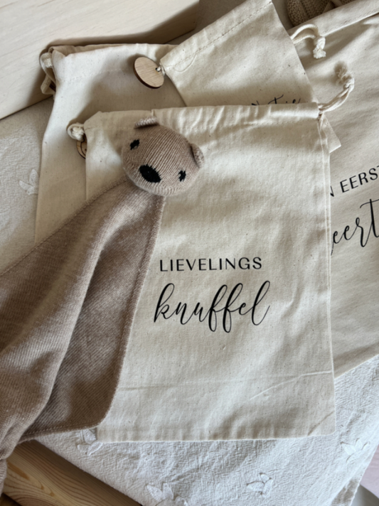 Canvas Bewaarzak – Lievelingsknuffel
