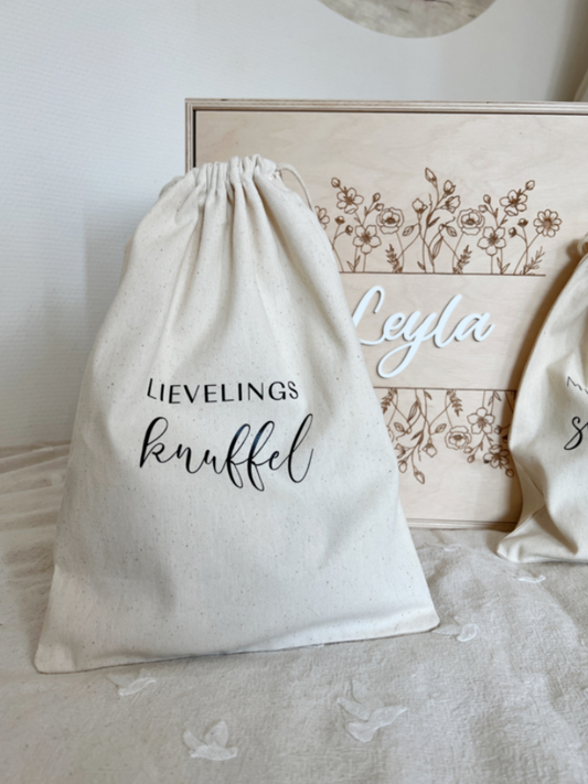 Canvas Bewaarzak – Lievelingsknuffel