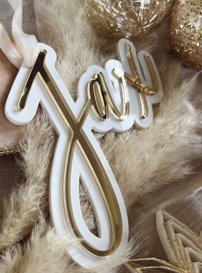 Chique kerst boom hanger gepersonaliseerd