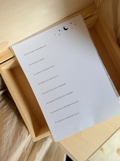 Gepersonaliseerde Sinterklaas bewaardoos voor herinneringen