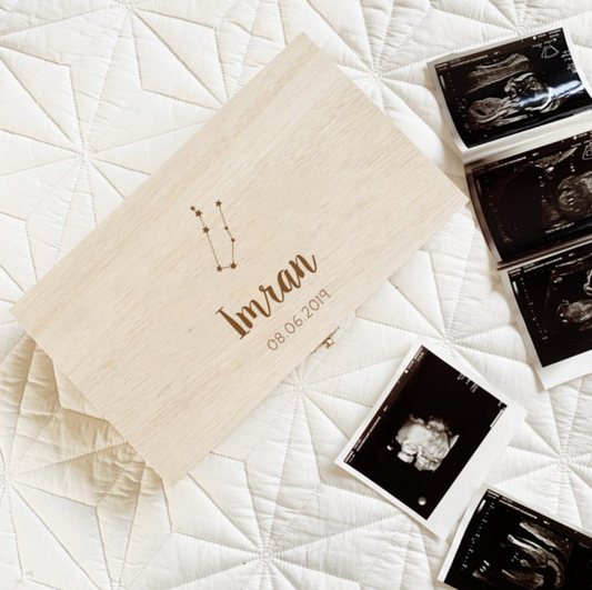 Echo Fotos bewaren in Houten Kistje gepersonaliseerd met naam