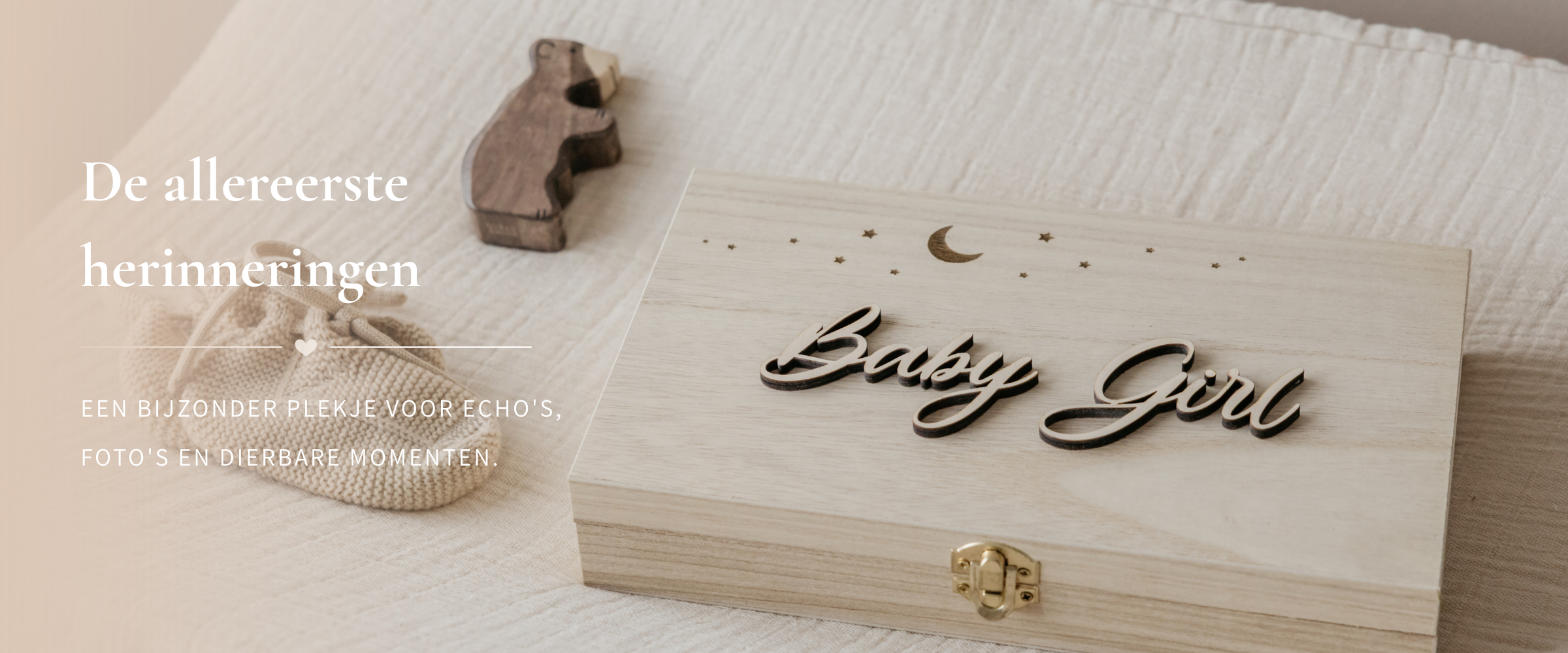houten echo kistje met naam gepersonaliseerd