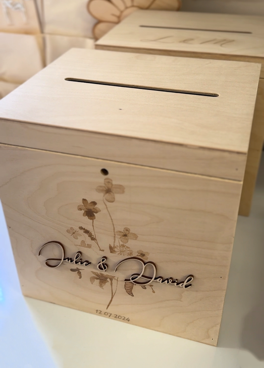 Houten Enveloppenkist voor de Mooiste Dag – Hout met Gravure en Slot