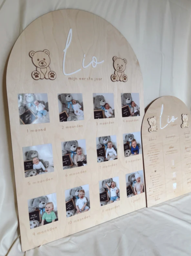 Foto Bord Eerste Jaa rBeren Thema