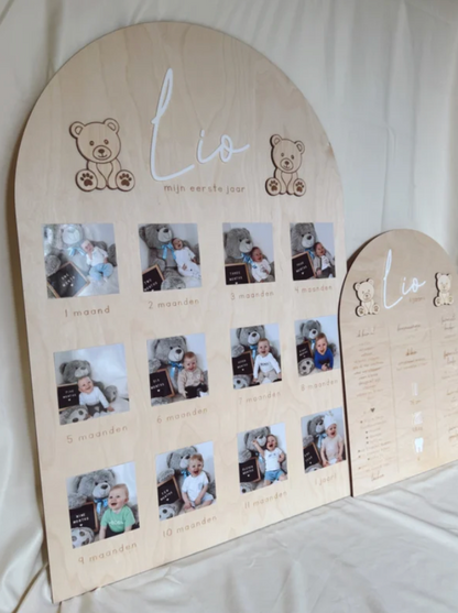 Foto Bord Eerste Jaa rBeren Thema