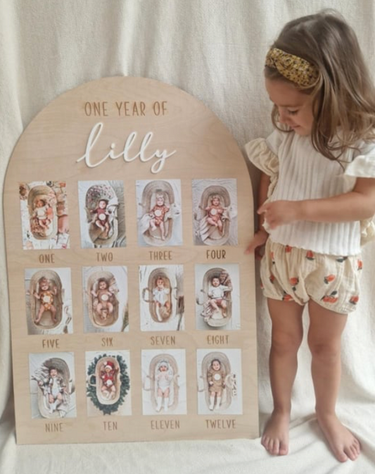 Fotobord Eerste Jaar Lilly
