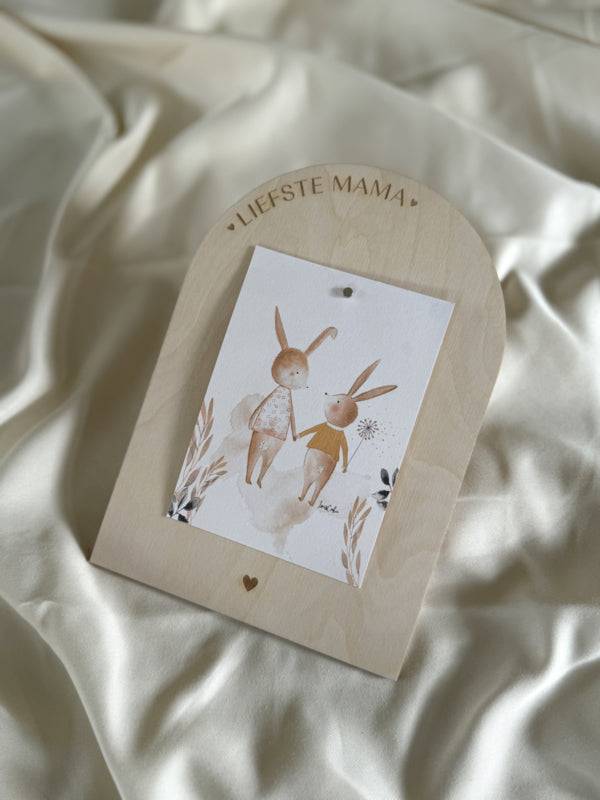 Houten Fotobord Moederdag – Gepersonaliseerd Cadeau voor Mama of Oma