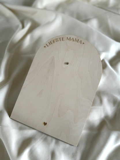 Houten Fotobord Moederdag – Gepersonaliseerd Cadeau voor Mama of Oma
