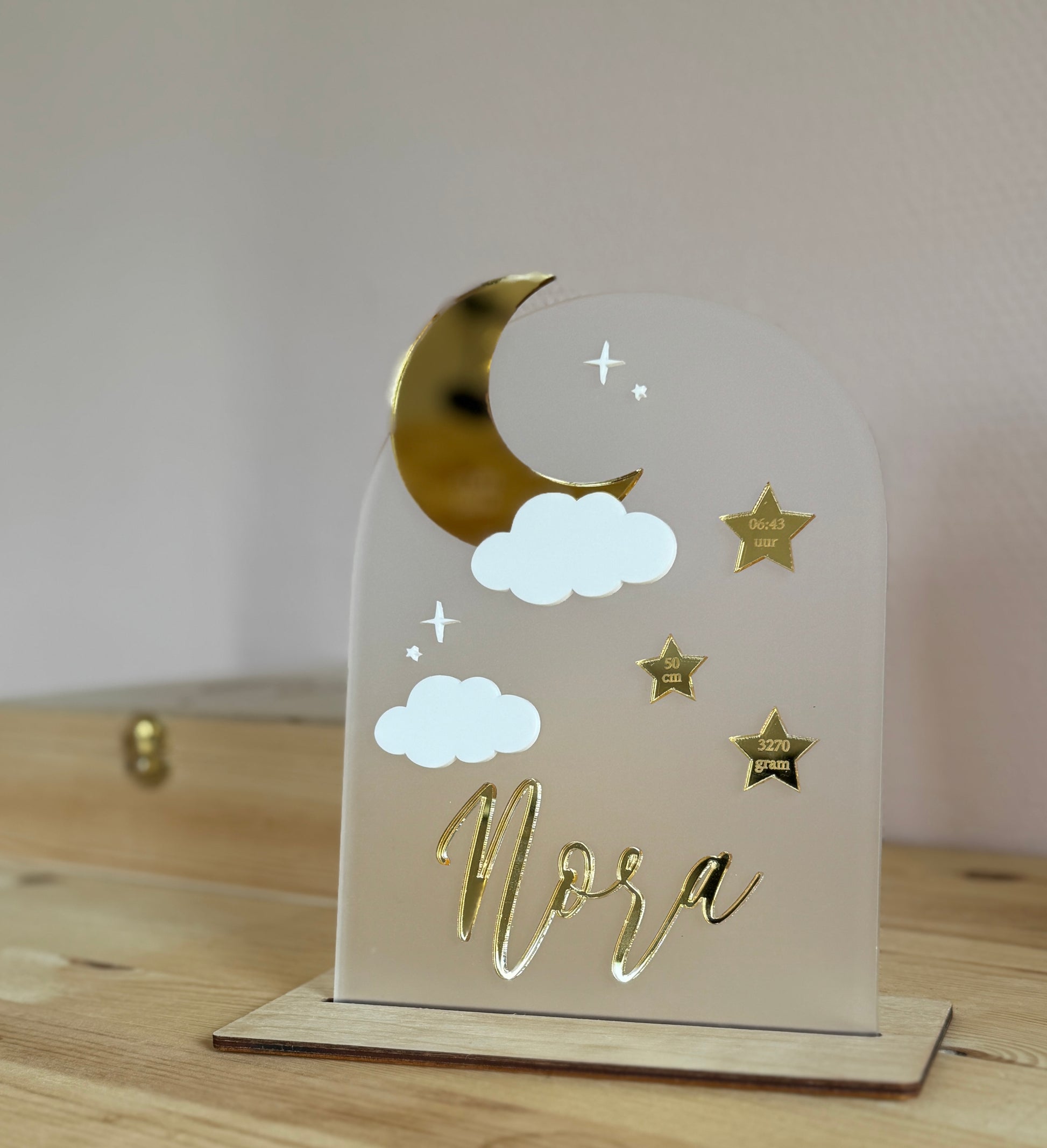 Geboortebord Wolkjes
