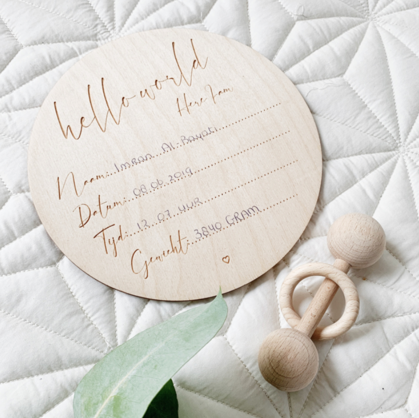 Invulbordje geboorte