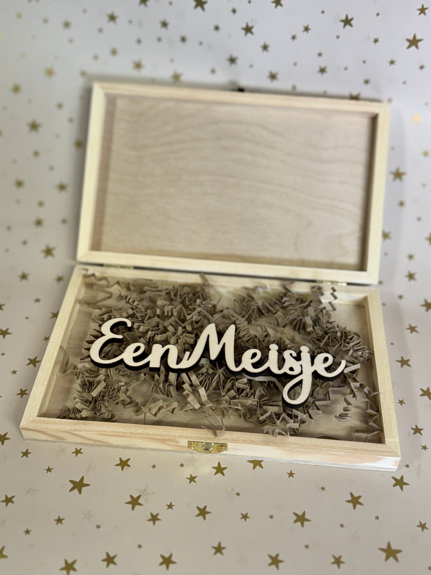 Gender Reveal Houten Kistje Hout Jongen of meisje