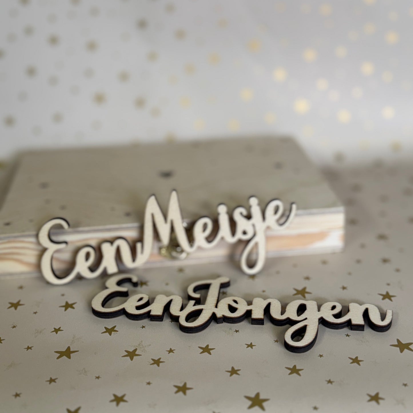 Gender Reveal Uitsnede Hout Jongen of meisje