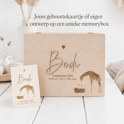 Gepersonaliseerde houten memorybox