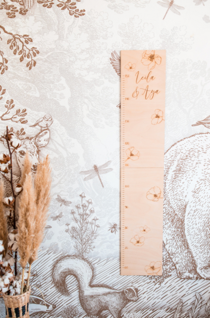 Houten Groeimeter | Bloemen